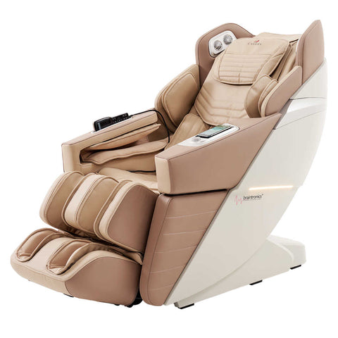 Casada AlphaSonic III-Massagesessel-khaki-weiss-Kunstleder-Massagesessel Welt