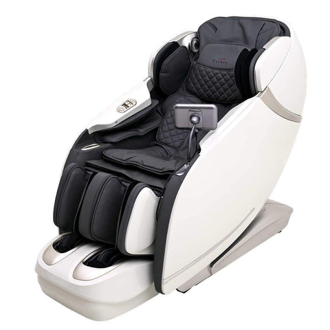 Casada Skyliner II-Massagesessel-weiss-grau-Kunstleder-Massagesessel Welt