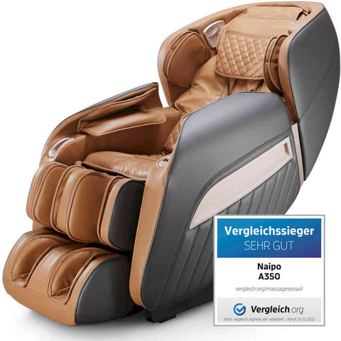 Der Einsteiger - NAIPO MGC-A350-Massagesessel-hellbraun-Kunstleder-Massagesessel Welt