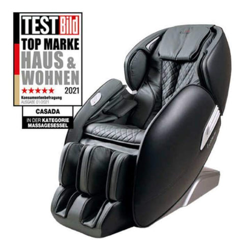 Der Stattliche - Casada AlphaSonic II-Massagesessel-rot-schwarz-Kunstleder-Massagesessel Welt