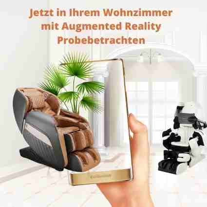 Augmented Reality – Massagesessel Welt na virtuální prezentaci produktů v obývacím pokoji