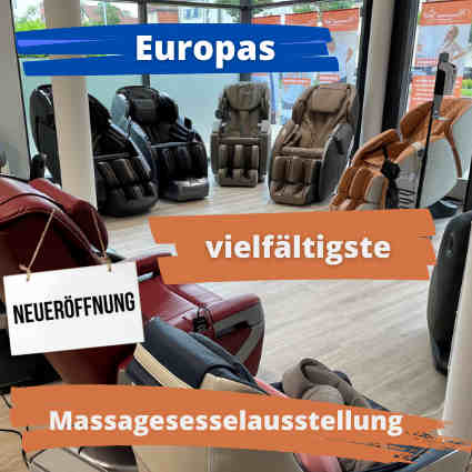 Otevíráme nejrozmanitější výstavu masážních křesel v Evropě