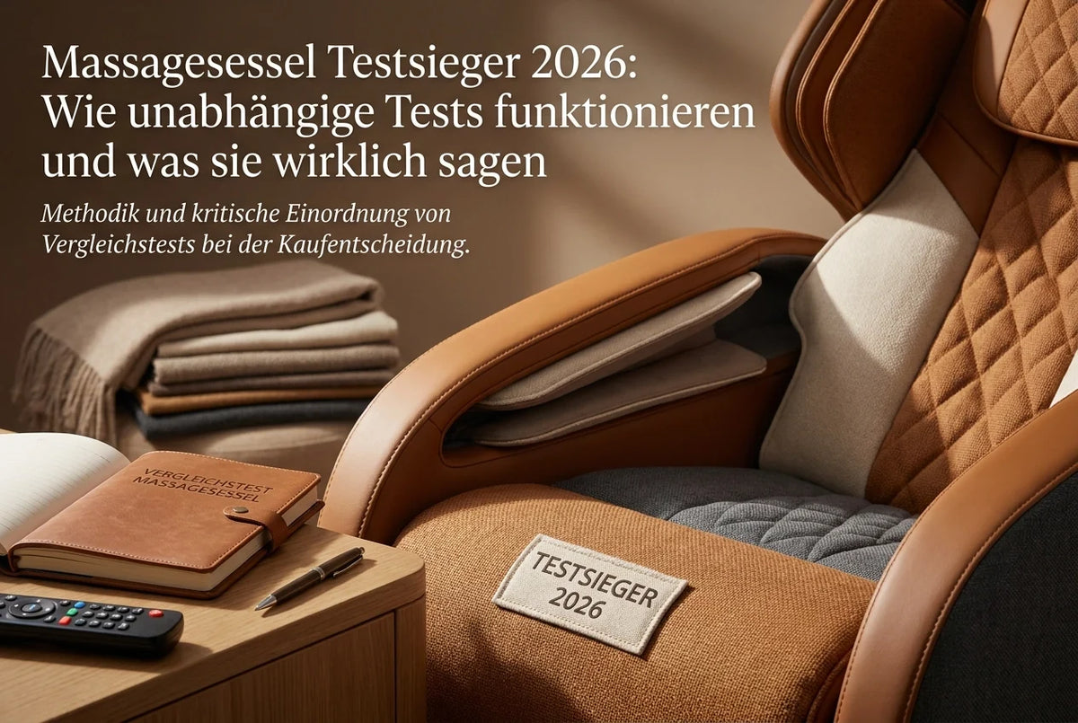 Image d'en-tête professionnelle pour une analyse sectorielle : Meilleur fauteuil de massage 2026 : comment les tests indépendants fonctionnent...