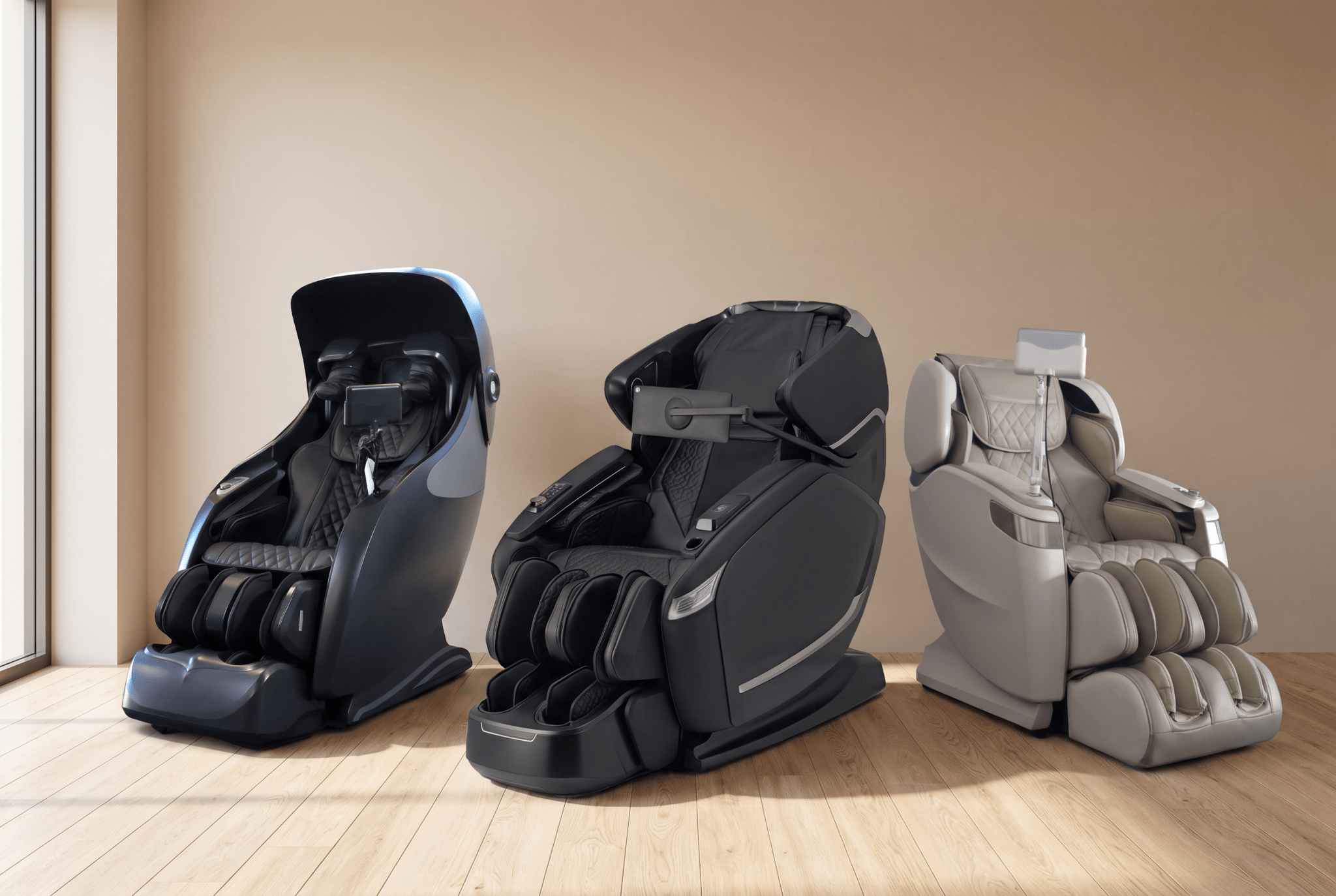 Alpha Techno Massagesessel – AT-8701K, AT-638 KI und AT 629 im Showroom