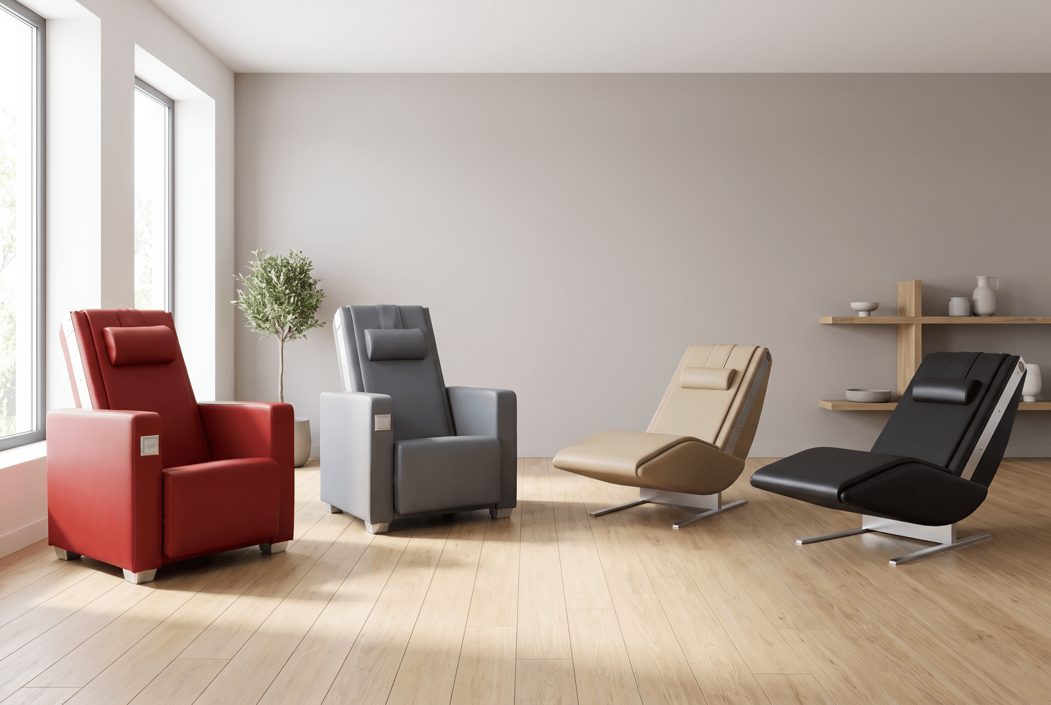 Fauteuils de massage et tables de soins allemands de la marque Allgäuer Massagetechnik, fabriqués en Allemagne