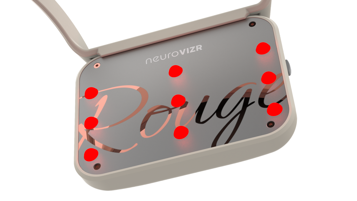 
neuroVIZR ROUGE, Innenseite mit den roten LEDs